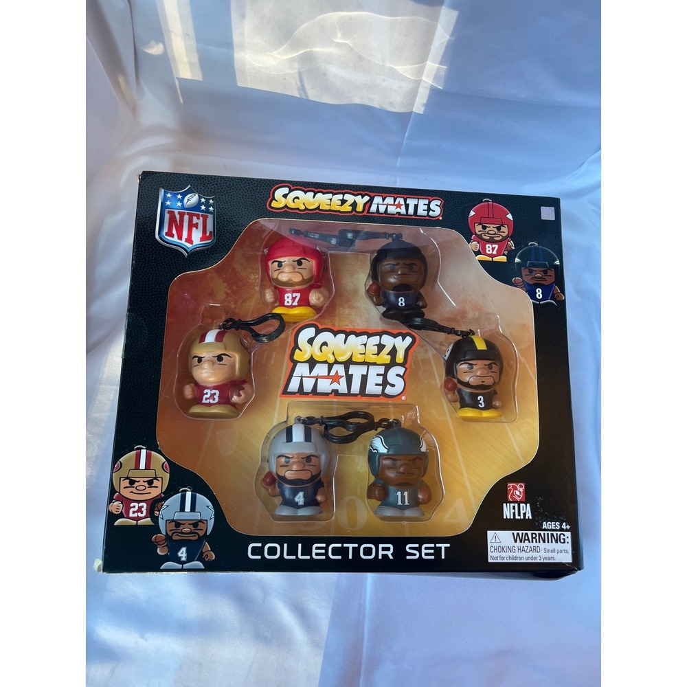 NFL Sqeezy Mates 2025 6 Figure Collector Set Ravens Jackson Chiefs Kelce NIB